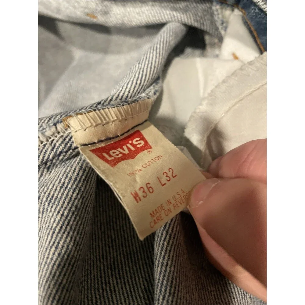 Vintage Levi’s 509 Orange Tab Men’s Denim 36 x 32 Jeans; Made In USA Medium Wash